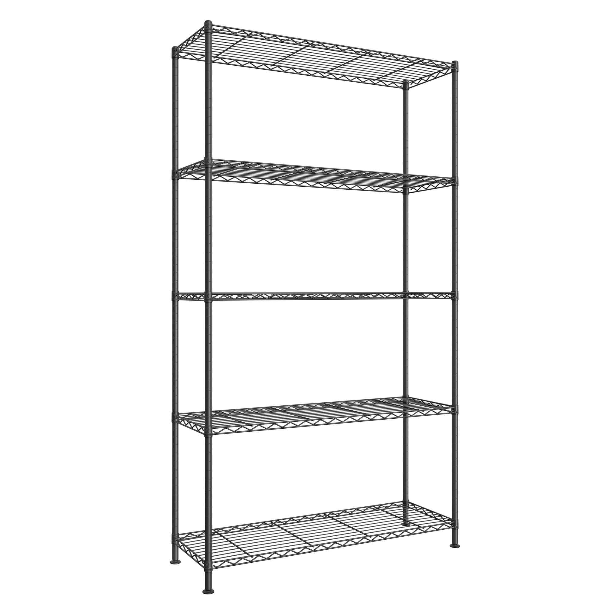 SONGMICS Regał metalowy 5 półek 565 kg 90 x 30 x 161 cm czarny