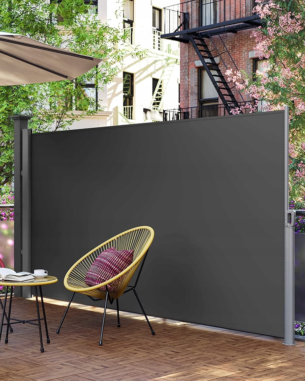 Markiza boczna Songmics metalowa antracytowa 200x300 cm