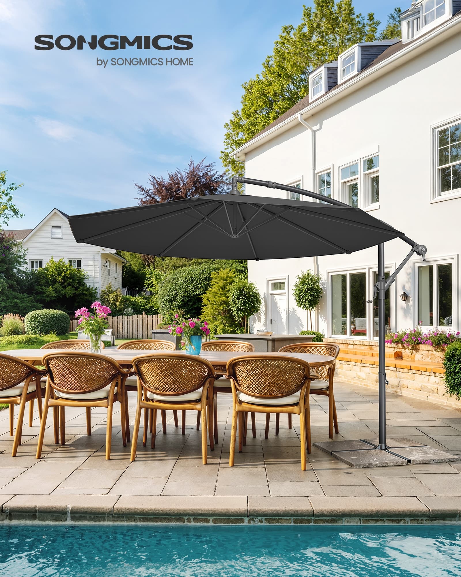 Parasol szary 300 x 245 cm