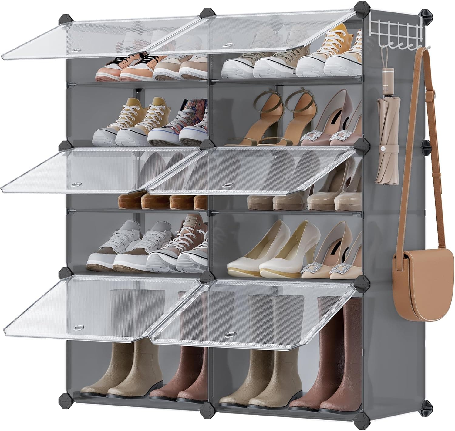Szafka na buty Songmics 83 x 156 x 32 cm szary