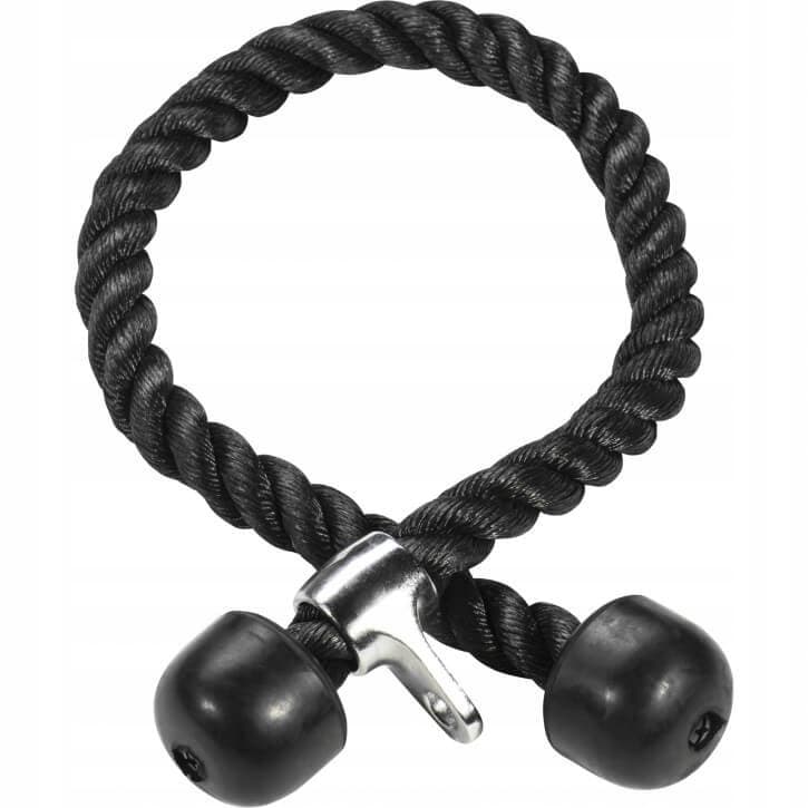 Sznur do wyciągu / uchwyt triceps Gorilla Sports 68 cm - liniowy kabel nylo