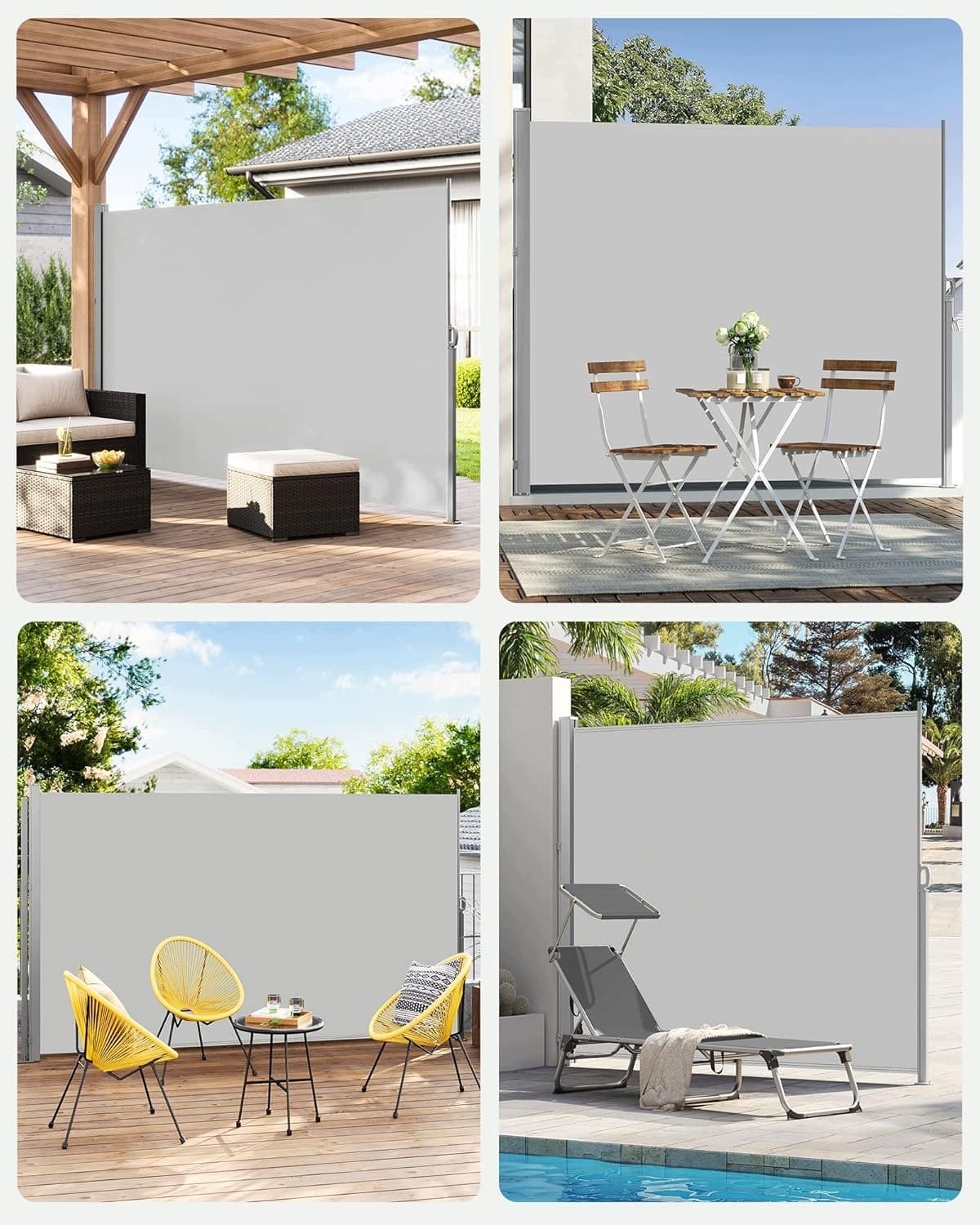 Markiza tarasowa 200X35 cm szara