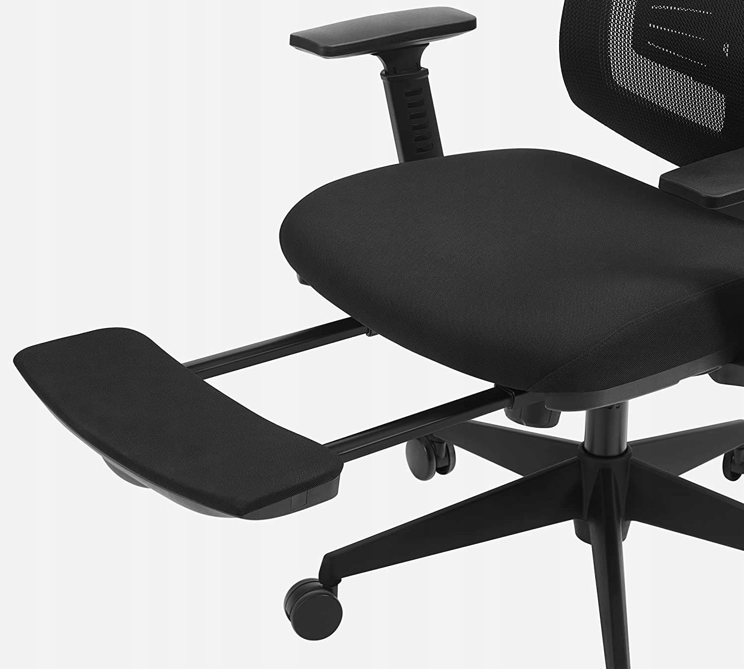 Krzesło biurowe ergonomiczne z podnóżkiem z regulowanym zagłówkiem