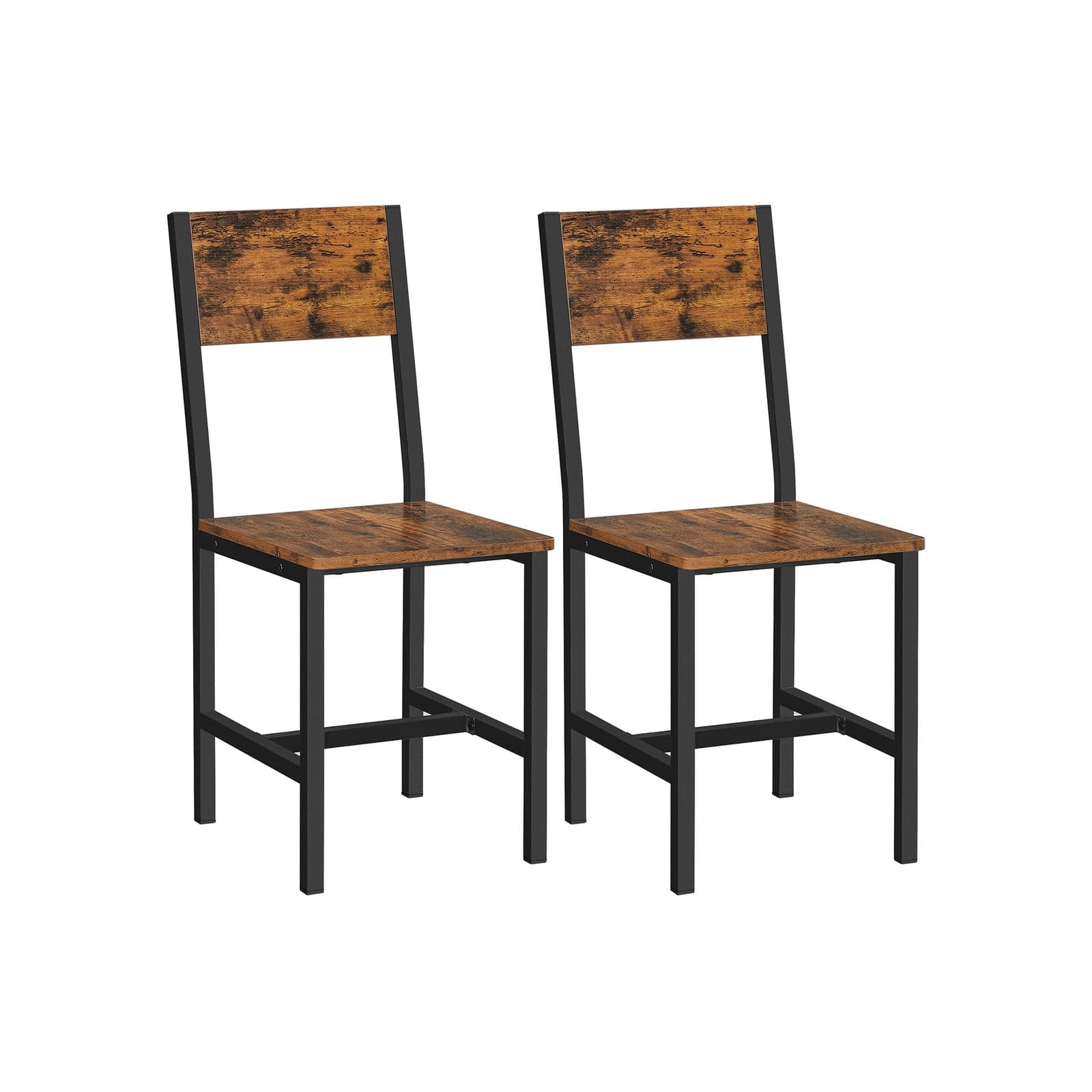 Krzesła do jadalni Vasagle, 2 szt., czarno-brązowe