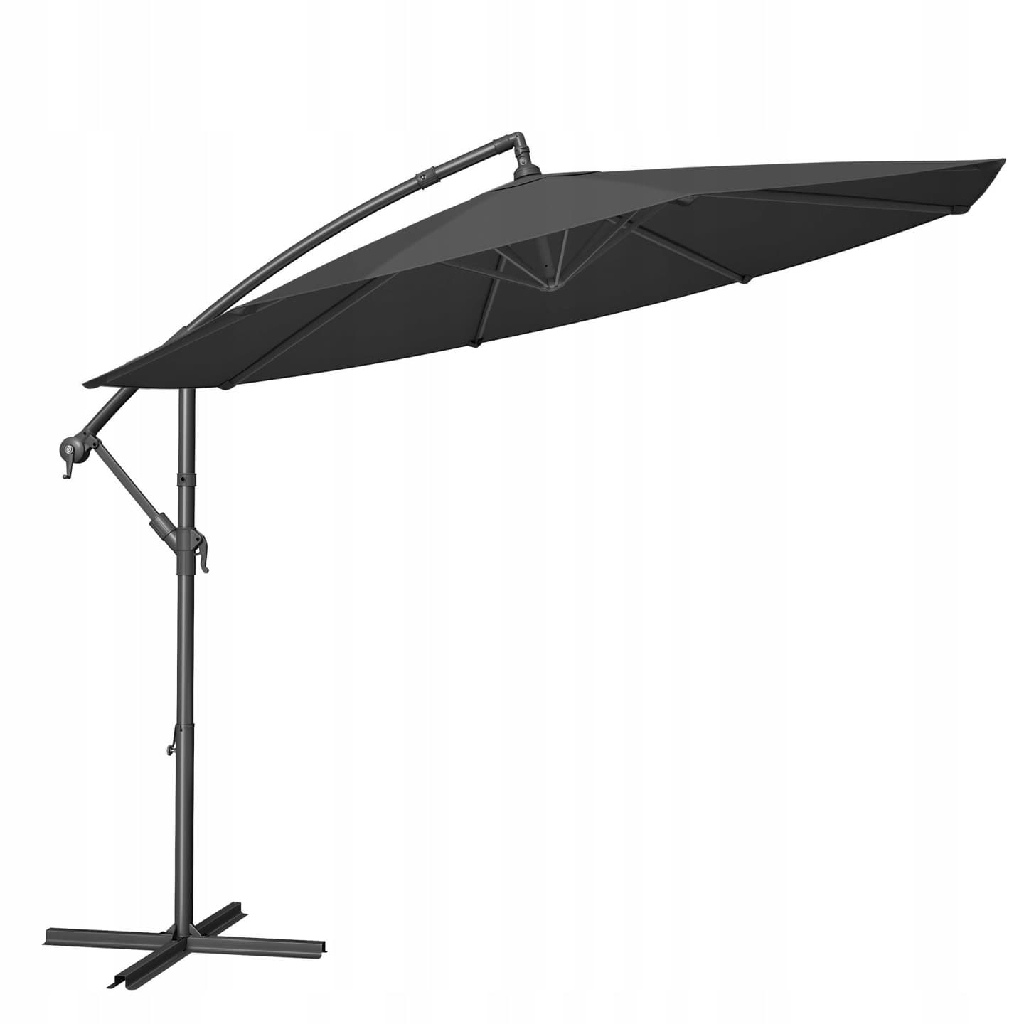 Parasol ogrodowy na wysięgniku Songmics, szary